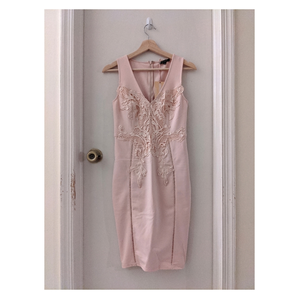 Pretty pink knee length dress